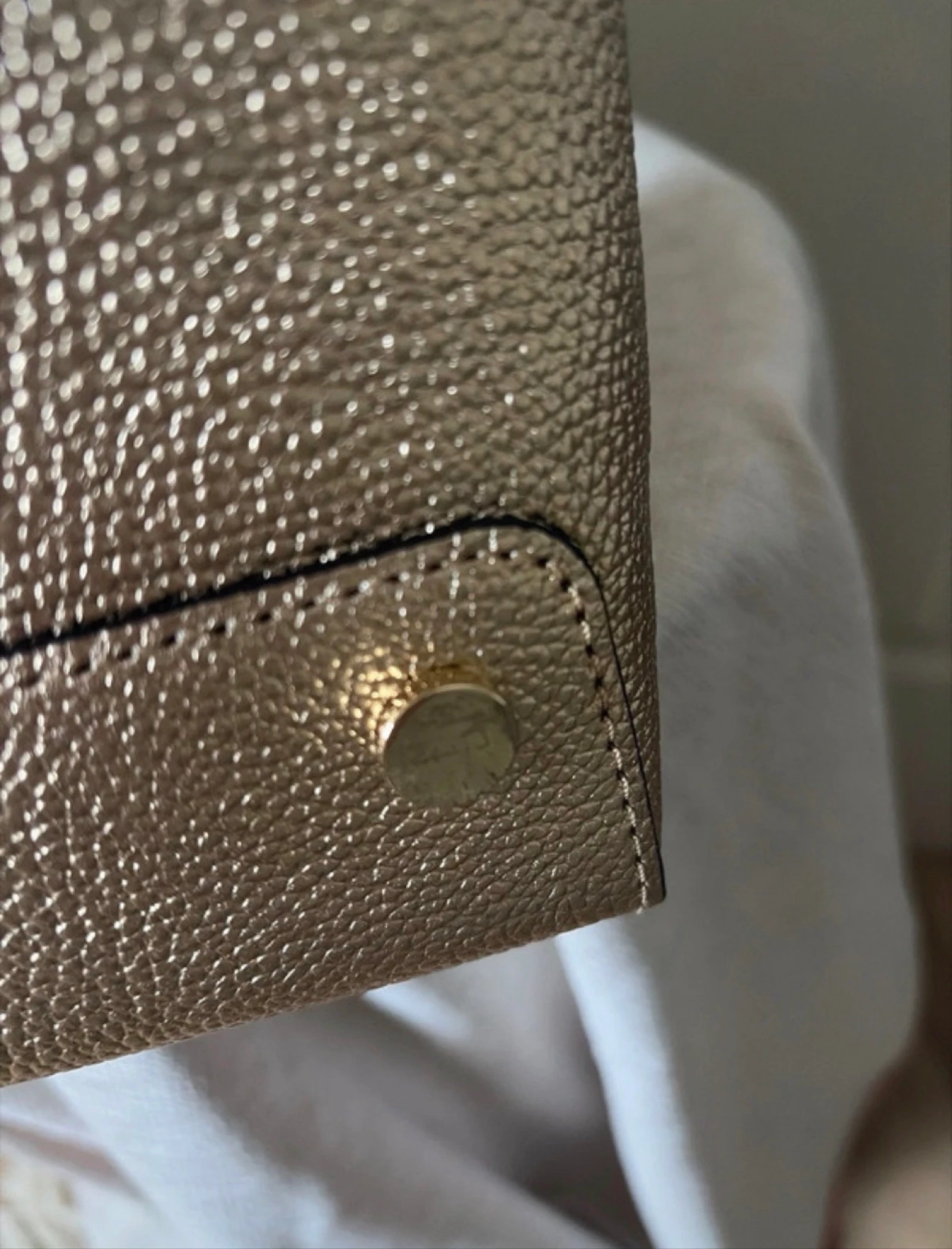 Michael Kors tas van gemêleerd goudkleurig leer – Uitstekende staat – Schouderband + dust bag – photo 9